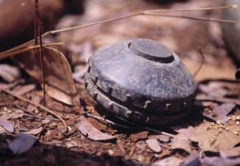 Antipersonnel mine in Angola. © SCANPIX PHOTO, Mike Kolöffel